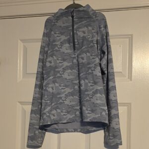Vineyard Vines Blue Camo Quarter-Zip Pullover